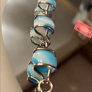 Chic Blue and Silver Bracelet